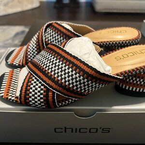 Chico's Crisscross Sandals - Size 7 (Burnished Clay)